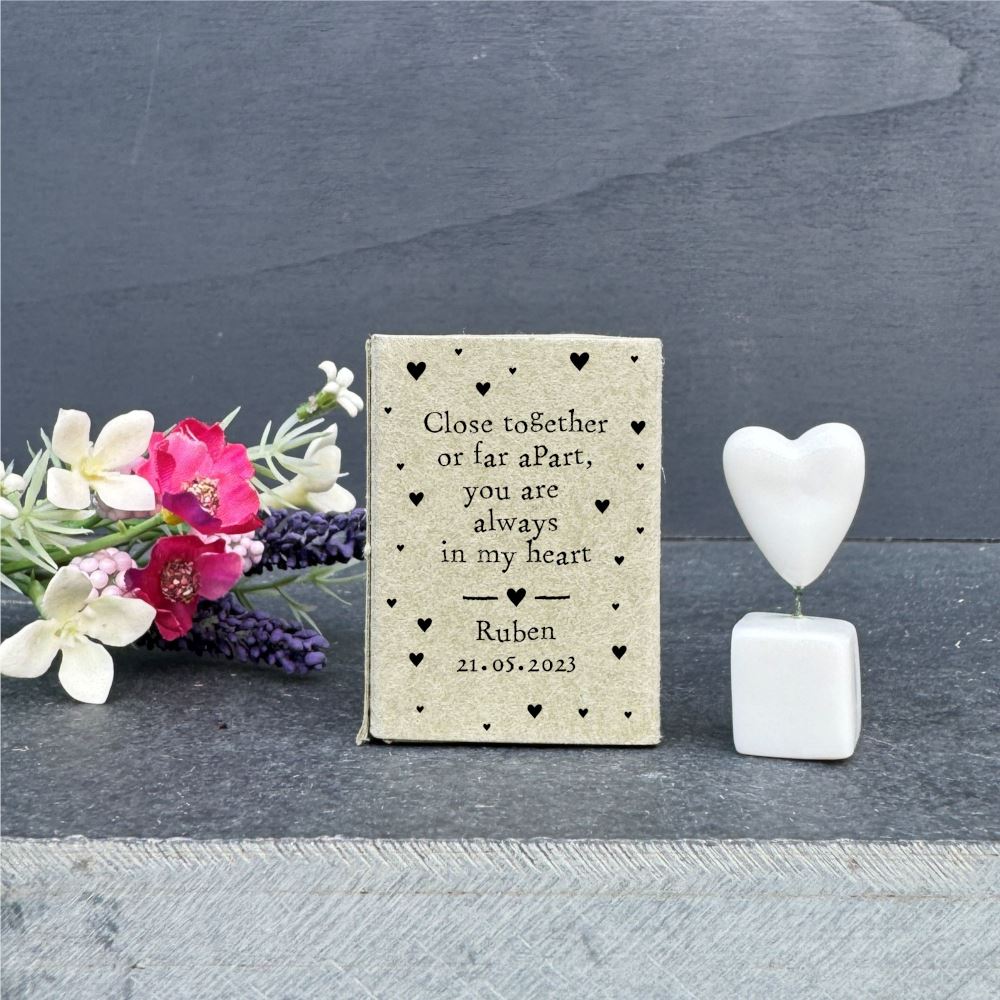 porcelain-mini-heart-and-personalised-matchbox-always-in-my-heart|LLUV5658|Luck and Luck| 1