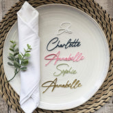 Custom Personalised Acrylic Names for Wedding Tables, Guests and Favours