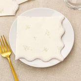 Spring Party Napkins 16 Pack – Sage Green Pale Yellow Gold 33cm