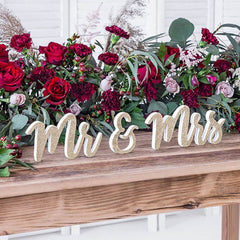 sparkling-gold-mr-and-mrs-wooden-sign-top-table-sign-wedding-sign|DN6-008-019B|Luck and Luck| 1