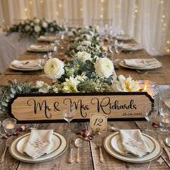 Luck and Luck Personalised Wooden Wedding Road Sign Custom Name