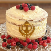 khanda-acrylic-cake-charm-symbolic-strength-and-spirituality|LLWWKHANDACC|Luck and Luck| 1