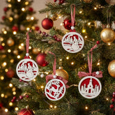 Luxury Wooden Set of Christmas Tree Hanging Decorations