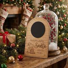 Personalised Winnie The Pooh Christmas Sleeps Until Santa Chalkboard Sign for Baby