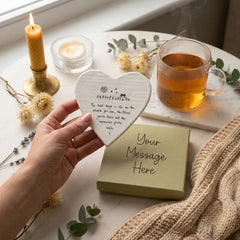 Best Things Are People You Love Porcelain Heart Coaster Presented in Personalised Gift Box