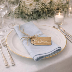 Luck and Luck Personalised Wooden Floral Place Name Table Settings