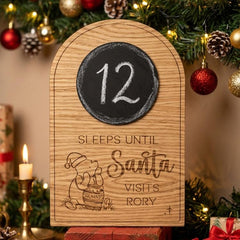 Personalised Winnie The Pooh Christmas Sleeps Until Santa Chalkboard Sign for Baby