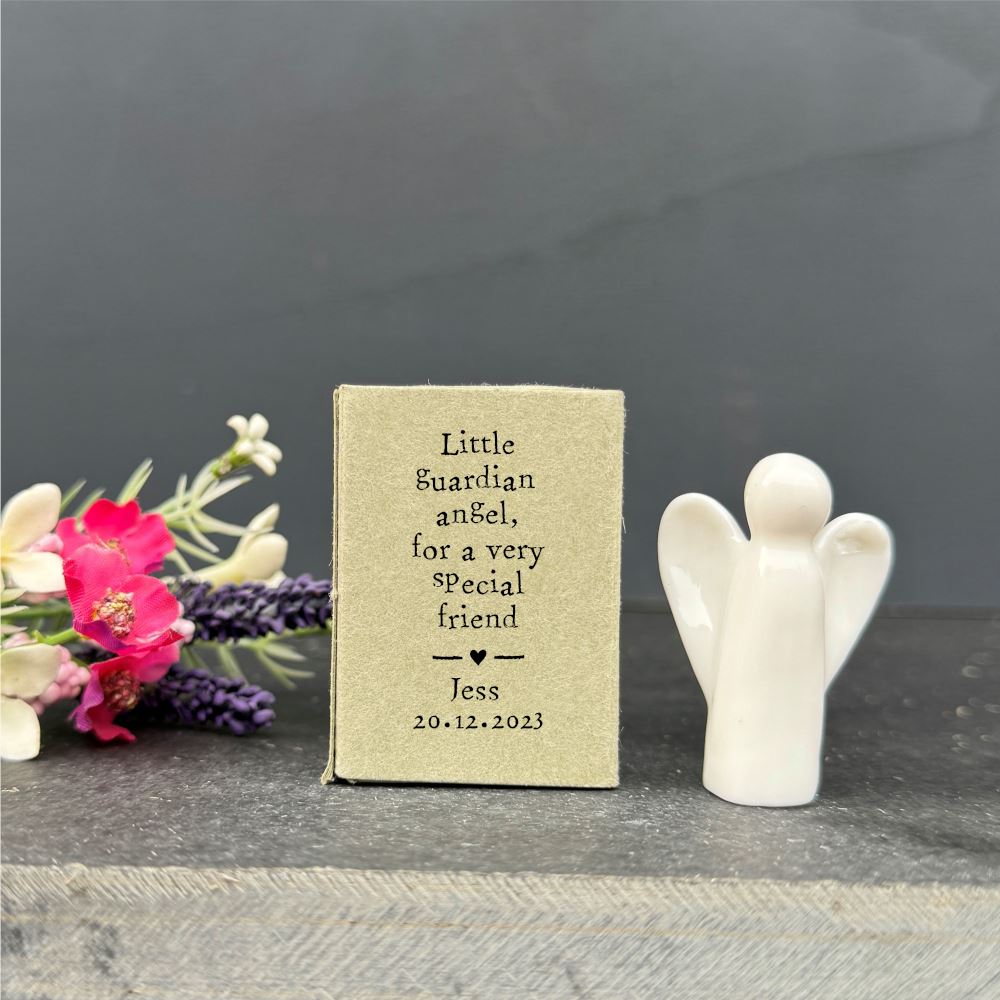porcelain-little-angel-with-personalised-matchbox-special-friend-gift|LLUV2675|Luck and Luck| 1