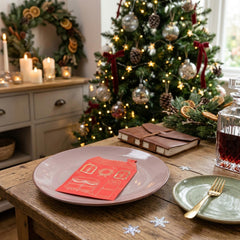 Red Christmas House Paper Napkins Luxury Festive Party Tableware Decor Set of 16