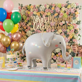 PartyDeco Elephant Standing Foil Party Balloon Childrens Party Decoration