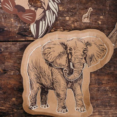 elephant-animal-safari-rustic-brown-paper-party-plates-x-8|94031|Luck and Luck| 1