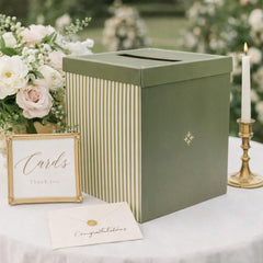 Sage Green Pistachio Wedding Card Box (21 cm x 25 cm)