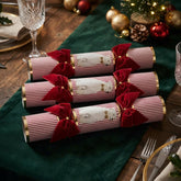 Yvonne Ellen Polar Bear Christmas Crackers Red Festive Party Tableware Set of 6