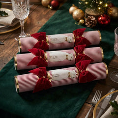 Yvonne Ellen Polar Bear Christmas Crackers Red Festive Party Tableware Set of 6