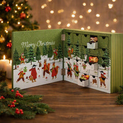 Woodland Animals Wooden Advent Calendar for Christmas Countdown and Festive Decor