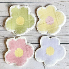 Mixed Colour Flower Paper Cocktail Napkins - Set of 20 Floral Garden Party