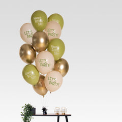 gold-olive-ivory-happy-birthday-balloons-mix-set-of-1`2|25146|Luck and Luck| 1