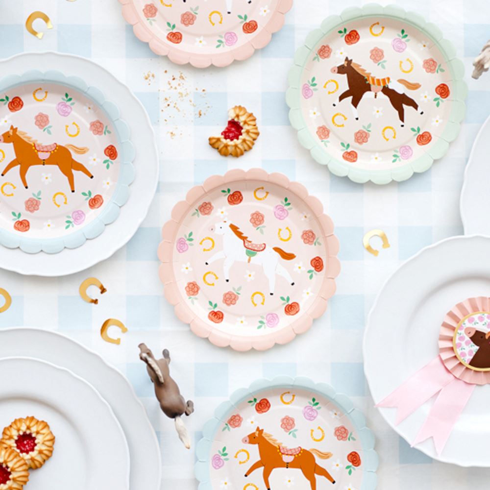 pony-horse-paper-plates-x-6-childrens-party|TPP89|Luck and Luck| 1