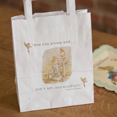 Peter Rabbit White Gift Bags with Handles for Playful Birthday Parties 10 Pack