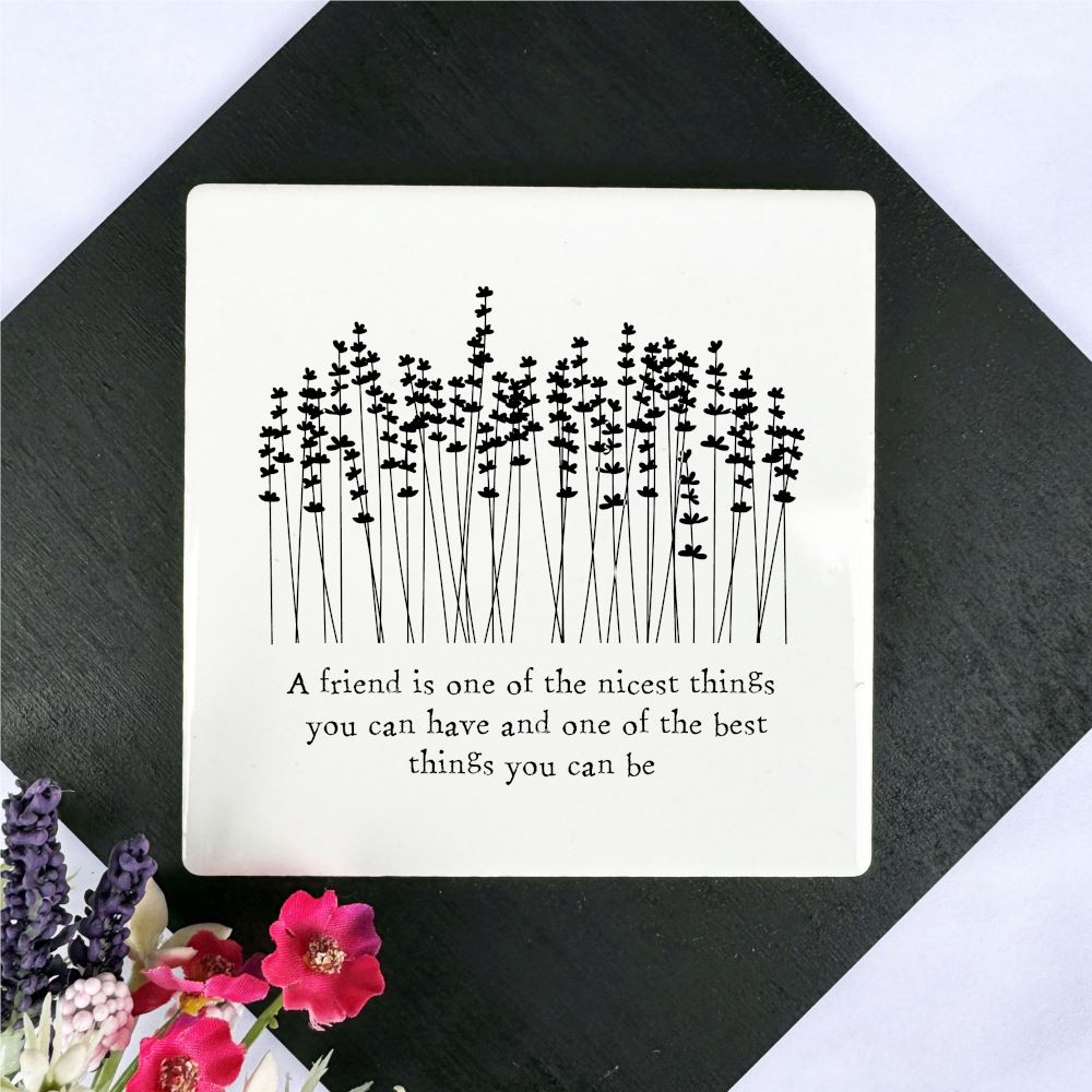 personalised-porcelain-square-coaster-a-friend-is-one-of-the-nicest|LLUV131|Luck and Luck| 1