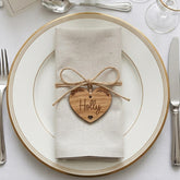 Personalised Wooden Heart Wedding Place Name Decor (8cm)