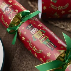 Red Royale Deluxe Nutcracker Christmas Crackers Festive Party Tableware Set of 6