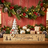 Customised Wooden Advent Slider with Christmas Tree Design