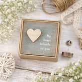 East of India Lapel Pin - My heart belongs to you