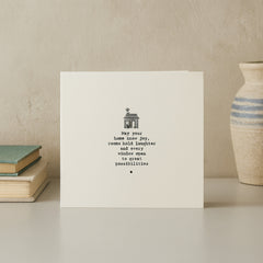 East of India Square New Home Greeting Card May your home know joy..