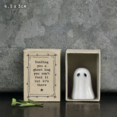 East of India Ghost Hug MINI Matchbox Ghost Gift Halloween