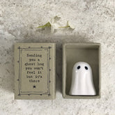 East of India Ghost Hug MINI Matchbox Ghost Gift Halloween