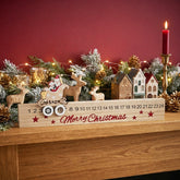 Large Wooden Santa Advent Rule Keepsake Countdown to Christmas