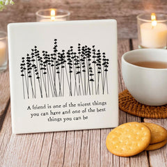 Personalised Porcelain Square Coaster A Friend is One of the Nicest