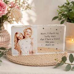Acrylic Block with Personalised Picture Birthday Gift Wedding Present