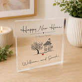 New Home Personalised Acrylic Block First House Keepsake Gift
