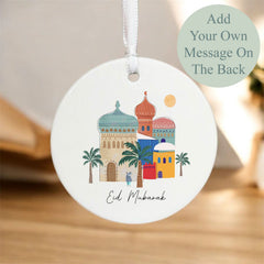 Personalised Eid Mubarak Porcelain Decoration | Ramadan Party Custom Made
