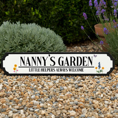 Personalised Floral Garden Road Style Sign – Custom Home Decoration