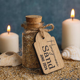 Honeymoon Sand Jar with Personalised Tag - Mini Jar Keepsake Gift