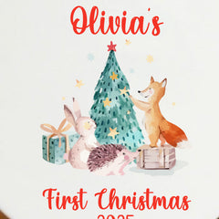 Personalised Baby's First Christmas Wild Animals Bauble Keepsake Gift