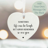Personalised Porcelain Heart Sometimes Life Can Be Tough | Friendship Keepsake Gift Engraved