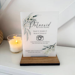 Botanical Personalised Polaroid Sign - Opaque