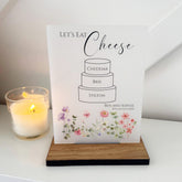Floral Personalised Cheese Sign - Opaque