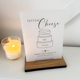 Classic Personalised Cheese Sign Wedding Party Event - Opaque Acrylic