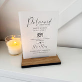 Classic Personalised Polaroid Wedding Guest Book Sign - Opaque Acrylic A5