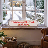 Personalised Grey & White Gonk Christmas Road Sign for Festive Decoration