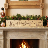 Custom Oak Christmas At Sign - Family Keepsake Festive Decor