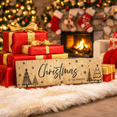 Personalised Wooden Christmas At Family Surname Sign - Small