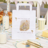 Peter Rabbit Party Bags White with Handles x 10 Happy Birthday / Gift Bags