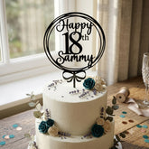 Personalised Happy 18th Birthday Acrylic Cake Topper