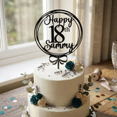 Personalised Happy 18th Birthday Acrylic Cake Topper